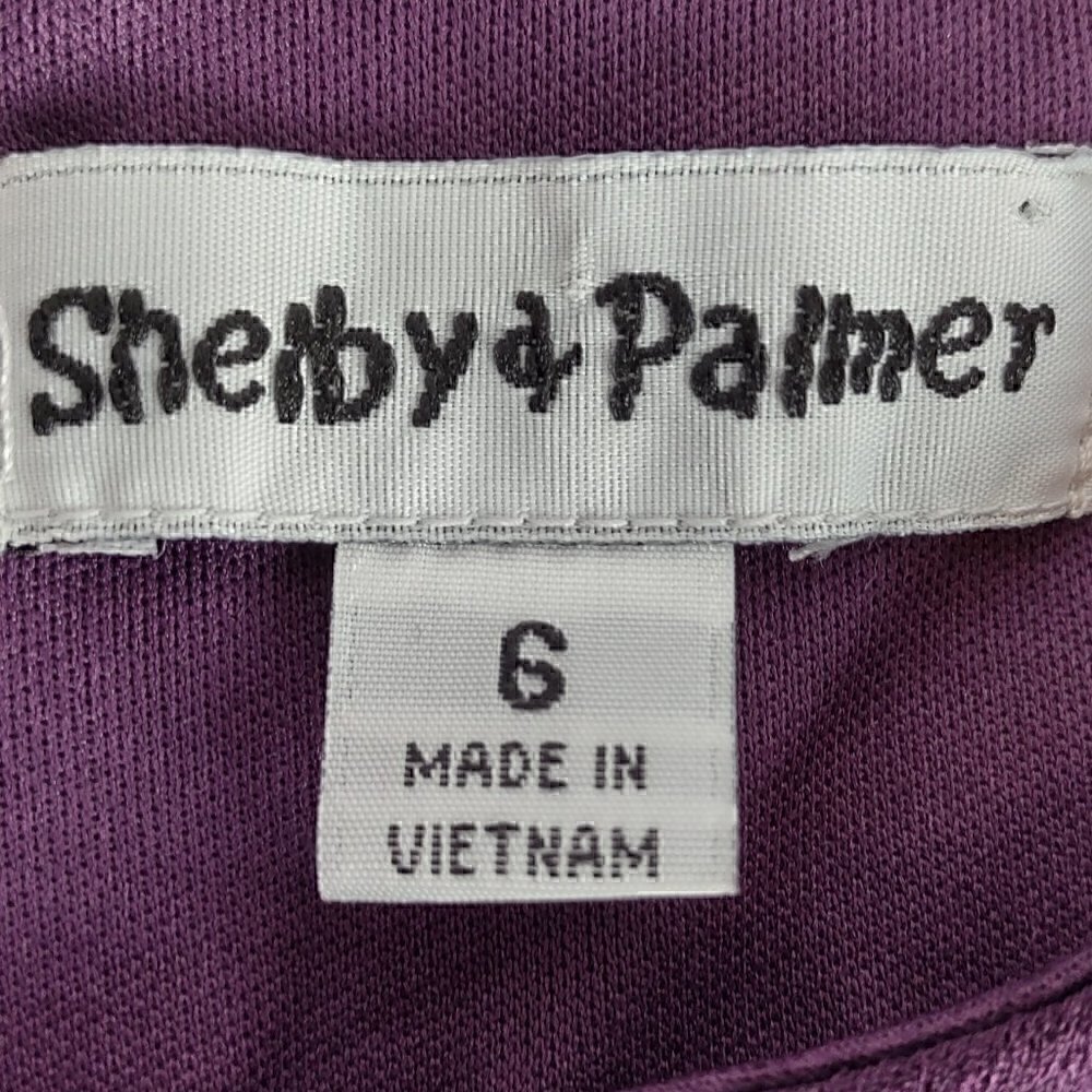 Shelby & Palmer Purple Pleated Dress Size 6 - Picture 9 of 11